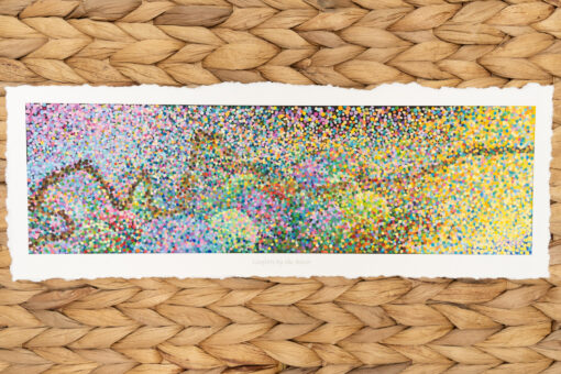 Confetti by the River - Reproduction on Paper - on Woven background
