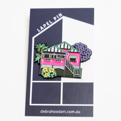 Hot Pink Pin - Attached to Card