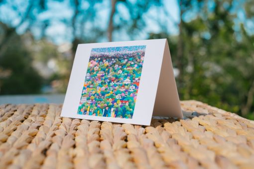 A6 Card Pink Confetti Sunset