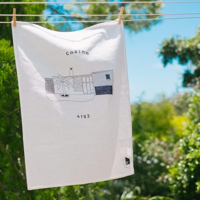 Tea Towel Carina White