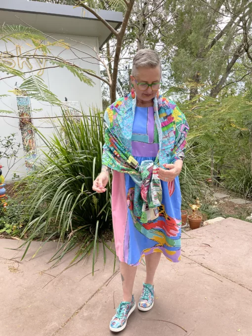 Brisbane Confetti With A Violet Blush Scarf - Image 4