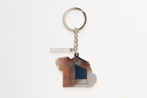 Key Ring - Colonial Back - on White Background