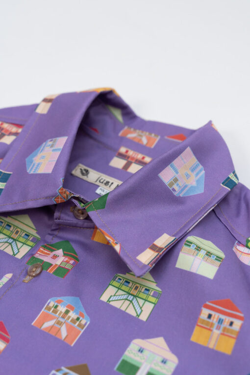 QLD Dress Shirt - Purple Queenslanders Collar