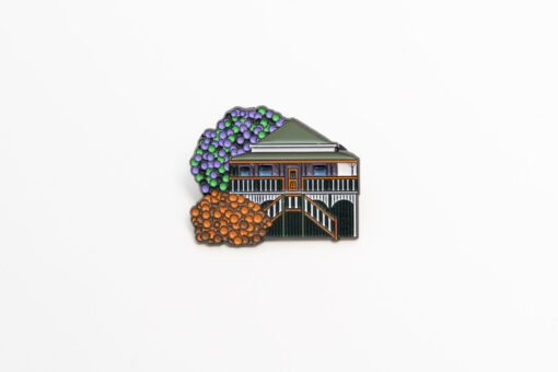 Enamel Pin - Dusty Lilac House - on white background