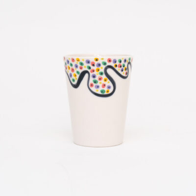 Confetti Tea Beaker on white background