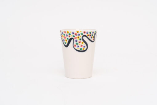 Confetti Tea Beaker on white background