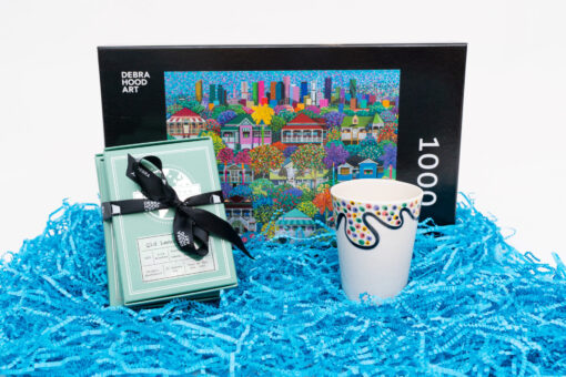Rainy Day Bundle - Puzzle, Tea Beaker and Tea - on White Background, unpacked 2