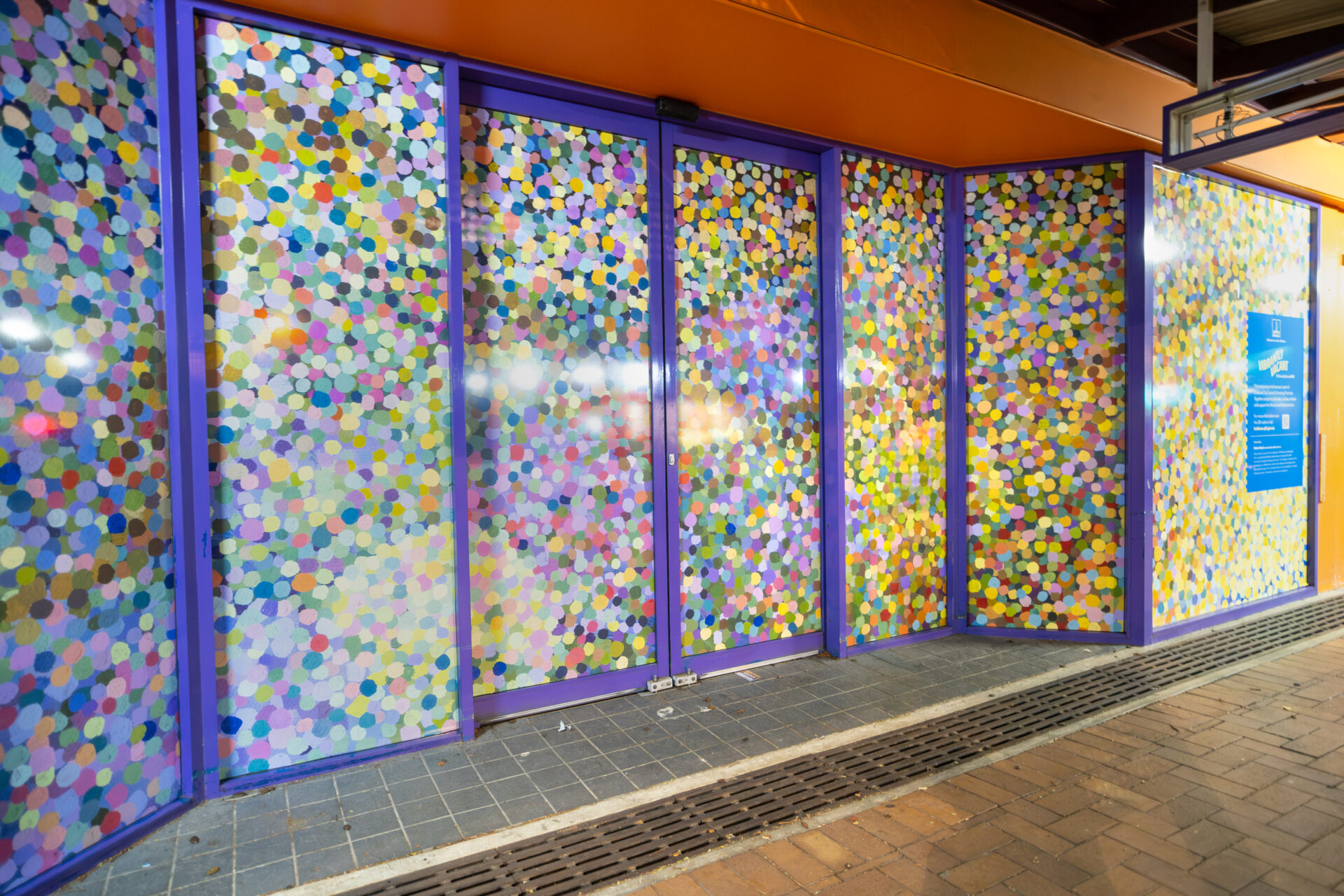 Confetti by the River by Debra Hood on the Racecourse Road Shopfront