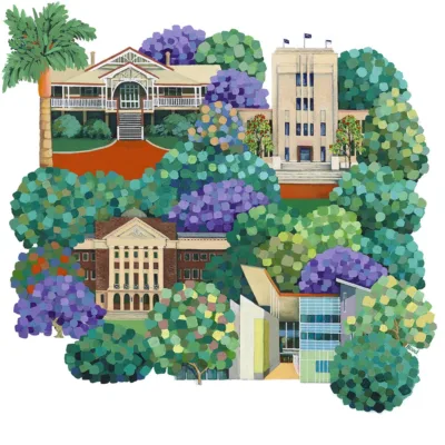 University of Queensland by Debra Hood Art